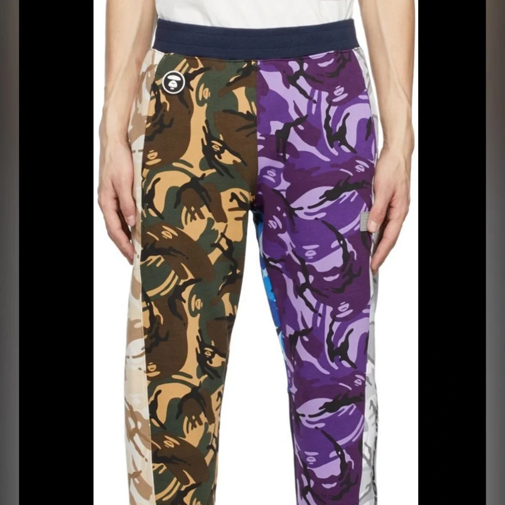 Aape by A Bathing Ape multicolor sweatpants. - Picture 1 of 3